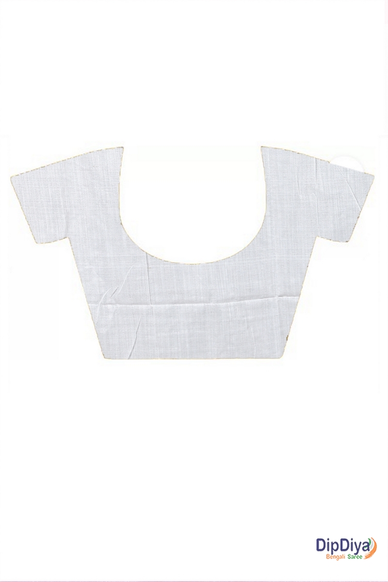 White Pink Cotton Blended Parnika Hand Loom Saree (394)